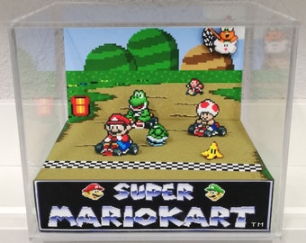 Diorama cubo Super Mario Kart