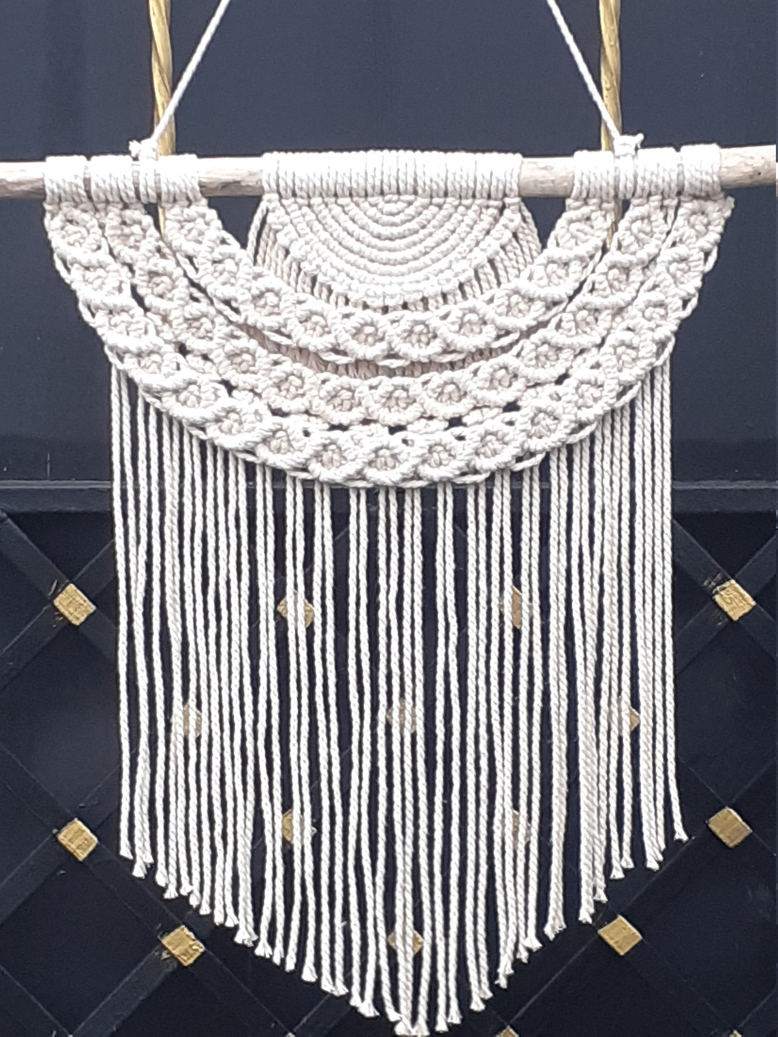 Macrame Wall Hanging Macrame Half Circle Wall Decor Over the Etsy