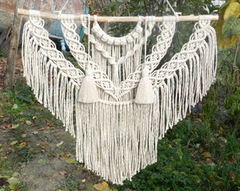 Macrame wall hanging, macrame mural, living room decor, bohemian wall hanging, nursery decor, boho home decor, above bed decor, housewarming