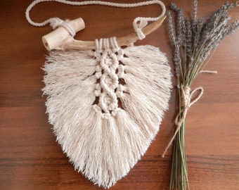 Macrame Leaf Wall Hanging, Woven Wall Hanging, Feather Wall Art, Feather Macrame Wall Hanging, Wall Tapestry, Boho Decor, Wall Decorations