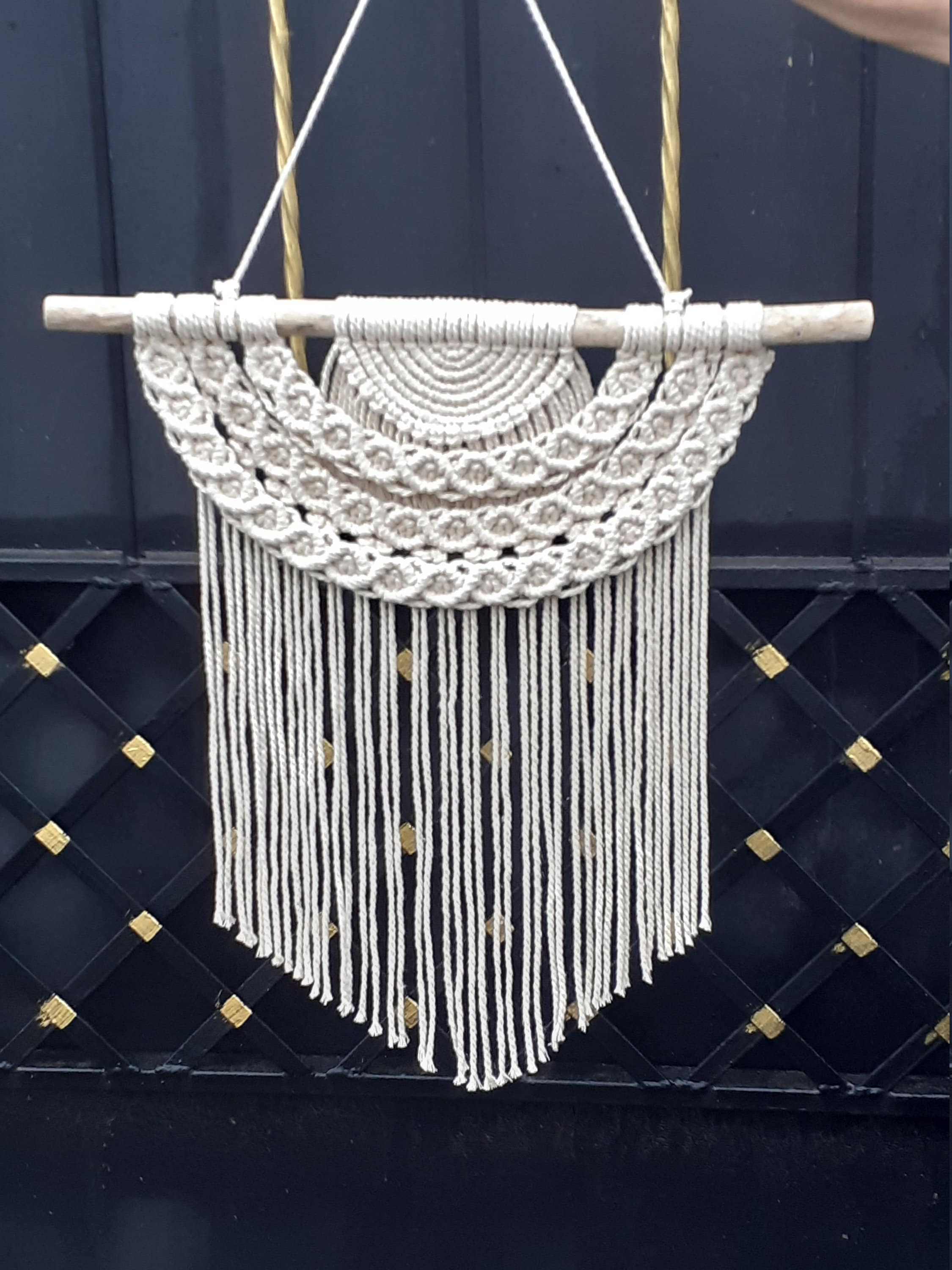 Macrame Wall Hanging Macrame Half Circle Wall Decor Over the Etsy