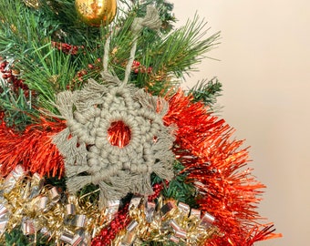 Forest Green Macrame Ornament | Macrame Decorations | Christmas Decoration