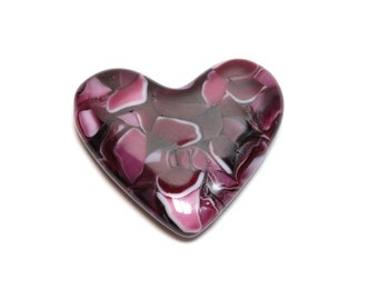 Handcrafted Fused Glass Pocket Heart for Sympathy or Appreciation Gift