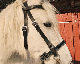 Premium Leather Horse Bridle – Handmade Equestrian Tack, Custom Size Headstall, Durable Double Layer Bridle, Gift for Horse Rider