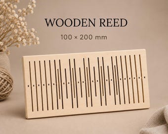 Rigid Heddle Reed 100x200mm | Wooden Loom Reed for Band Weaving | Belt Bracelet Tape Loom Tool | Birch Plywood Weaving Heddle