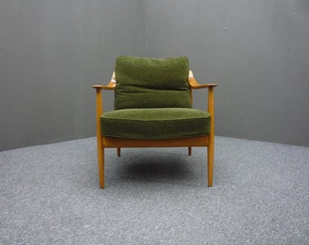 Mid-Century Kersenhouten Antimott Fauteuil van Wilhelm Knoll, jaren 60 Design