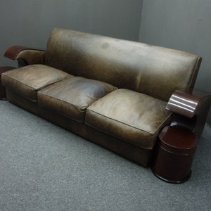 Art Deco leather sofa from South Africa 1930s DESIGN