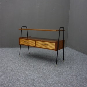 Mid-Century side table with drawers, 50s Rockabilly design