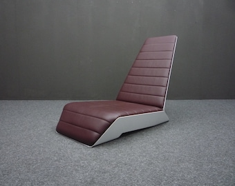 Space-Age Leder & Fiberglas Lounge Cair Sessel 80er Postmodern DESIGN