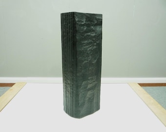 Jarrón de porcelana negra con diseño de arte óptico de Martin Freyer para Rosenthal Studio Linie, década de 1970