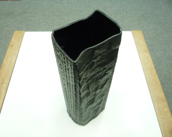 Vase en porcelaine Black Op Art par Martin Freyer pour Rosenthal Studio Line, années 1970