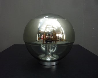 Lámpara de pie de la era espacial de Peill & Putzler, lámpara de pie de cristal cromado de los años 70, muebles de diseño pop art modernos