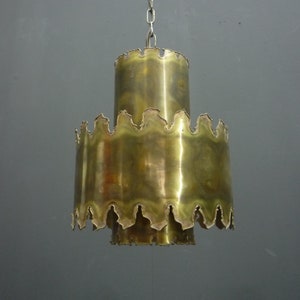 Brutalist brass lamp by Svend Aage Holm Sørensen for Holm Sørensen & Co, 60s design