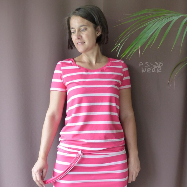 Shirtkleid "Megastripes Raspberry", Gr. 36/38