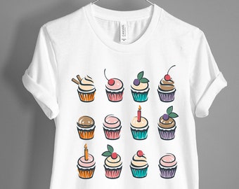 Cupcake Shirt, Cake Baker Shirt, Cute Dessert Shirt, Sweet Gift, Yummy Shirt,Baking Gift, Baking Shirt,Food Lover, Foodie Shirt, Snack Shirt