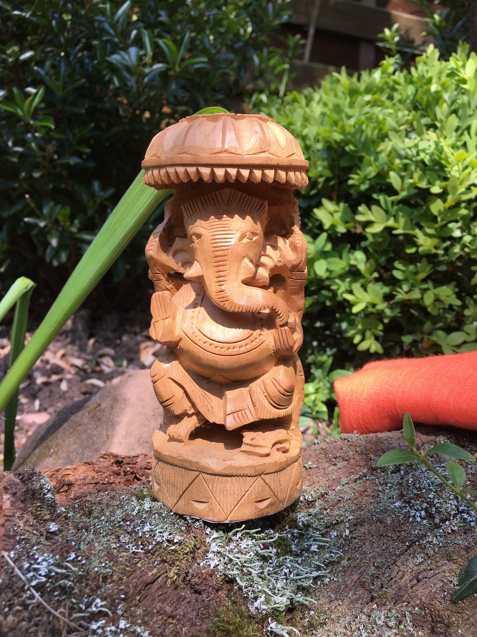 Carved wooden Ganesh Statue Etsy