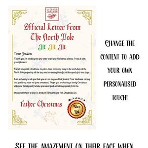 Digital Letter From Father Christmas Instant Download Printable ...