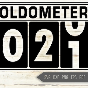 21º aniversário SVG. Oldômetro Svg. Homem Aniversário Svg. Vinte e um anos SVG. Aniversariante Svg. Carro Svg. Odômetro SVG. Cricut, Silhueta, dxf