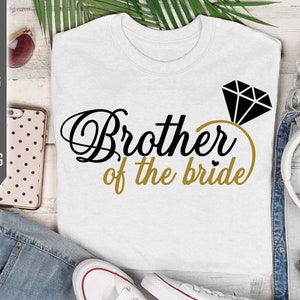 Hermano de la novia Svg. Boda Svg. Equipo de novia Svg. Papeles de boda Svg. Fiesta de bodas Svg. Cricut, Silueta, Hierro en, Dxf, Eps, Png, Pdf