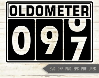 97th Birthday Oldometer SVG: Car Odometer Design (Digital Download)