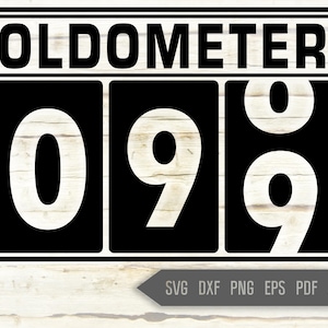 99e anniversaire Svg. Oldometer Svg. Man Birthday Svg. Ninety Nine Years Svg. Birthday Boy Svg. Car Svg. Odometer Svg. Cricut Silhouette dxf