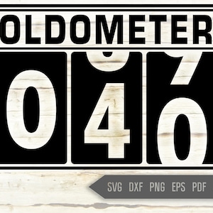 40o Compleanno Svg. Oldometer Svg. Uomo Compleanno Svg. Quarant'anni Svg. Compleanno Ragazzo Svg. Car Svg. Odometro Svg. Cricut, Silhouette, dxf, eps