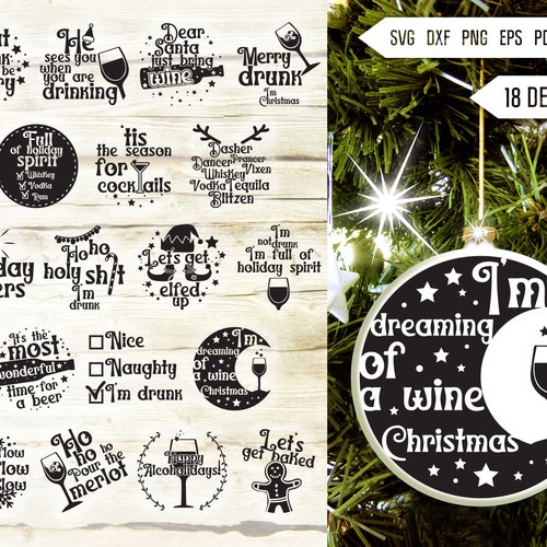 Funny Ceramic Christmas Ornaments Alcohol Whiskey Beer Etsy