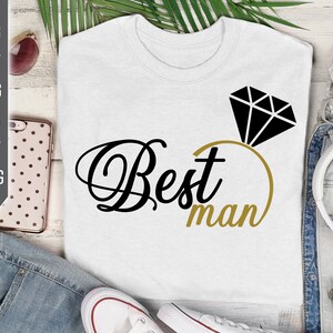 Bester Mann Svg. Groomsman Svg. Hochzeit Svg. Bräutigam Team Svg. Hochzeit Rollen Svg. Hochzeitsparty Svg. Cricut, Silhouette, Eisen auf, Dxf, Eps, Png