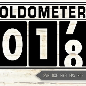 18esimo Compleanno Svg. Oldometer Svg. Uomo Compleanno Svg. Diciotto anni Svg. Compleanno Ragazzo Svg. Car Svg. Odometer Svg. Cricut Silhouette dxf, eps