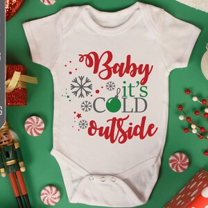Baby It&#39;s Cold Outside Svg. Christmas Svg. Winter Svg. Svg, Dxf, Png, Eps, Jpg, Pdf. Svg Files For Cricut. Silhouette Files.