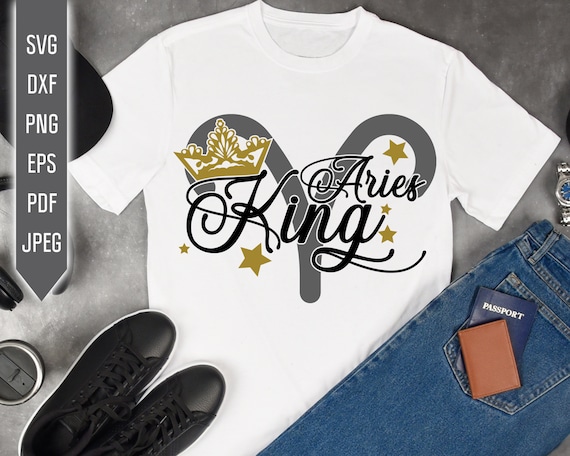 Aries King SVG: Zodiac Horoscope Sign, Shirt Design (Digital Download)