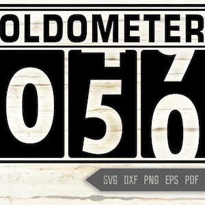 50th Birthday Svg. Oldometer Svg. Man Birthday Svg. Fifty Years Svg. Birthday Boy Svg. Car Svg. Kilometerteller Svg. Cricut, Silhouette, dxf, eps