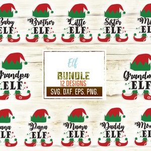 Elf Family Christmas Shirts Svg. Elf Squad Svg. Christmas Elf Family Svg. Family Elves Svg. Matching Elf Shirts Svg. Mommy Daddy Elf Bundle