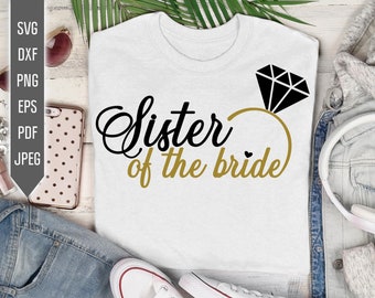 Sister of the Bride SVG: Wedding Party Design (Digital Download)