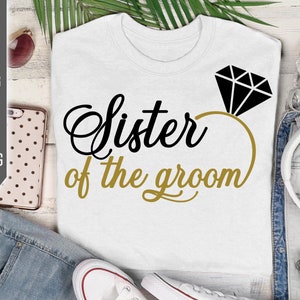 Schwester des Bräutigams Svg. Hochzeit Svg. Bräutigam Team Svg. Hochzeit Rollen Svg. Hochzeitsparty Svg. Cricut, Silhouette, Eisen auf, Dxf, Eps, Png, Pdf