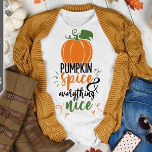 Pumpkin Spice And Everything Nice Svg. Fall Svg. Autumn Sign Svg. Fall Cut Files. Fall T-shirt files. Halloween Svg. Cricut, Silhouette, dxf