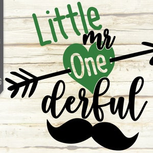 Petit M. One Derful Svg. Premier anniversaire Svg. Onederful Svg. Boy Shirt Design. Cute Boy Svg. Baby Boy Design. Little Mister Wonderful Svg