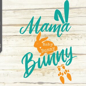 Mamãe Coelhinha SVG. Coelhinho Svg. Páscoa Mãe Svg. Gravidez SVG. Maternidade SVG. Anúncio de gravidez. Design de sublimação, transferência com ferro
