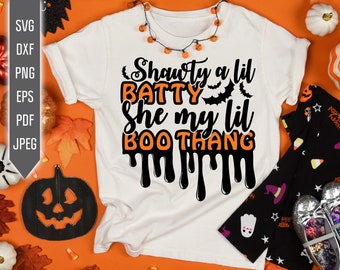 Batty Boo Thang Halloween Svg: Funny Design (Digital Download)