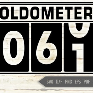 61e anniversaire Svg. Oldometer Svg. Man Birthday Svg. Sixty One Years Svg. Birthday Boy Svg. Car Svg. Odometer Svg. Cricut Silhouette dxf eps