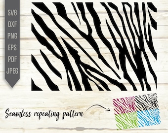 Zebra Seamless Pattern Svg. Repeatable Pattern. Repeat Pattern Svg. Zebra Stripes Svg. Zebra Print Bacground. Cricut, Silhouette, Dxf, Eps