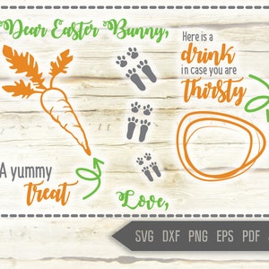 Coniglietto Vassoio Svg. Easter Bunny Carota Piatto Svg. Carota per coniglietto Svg.