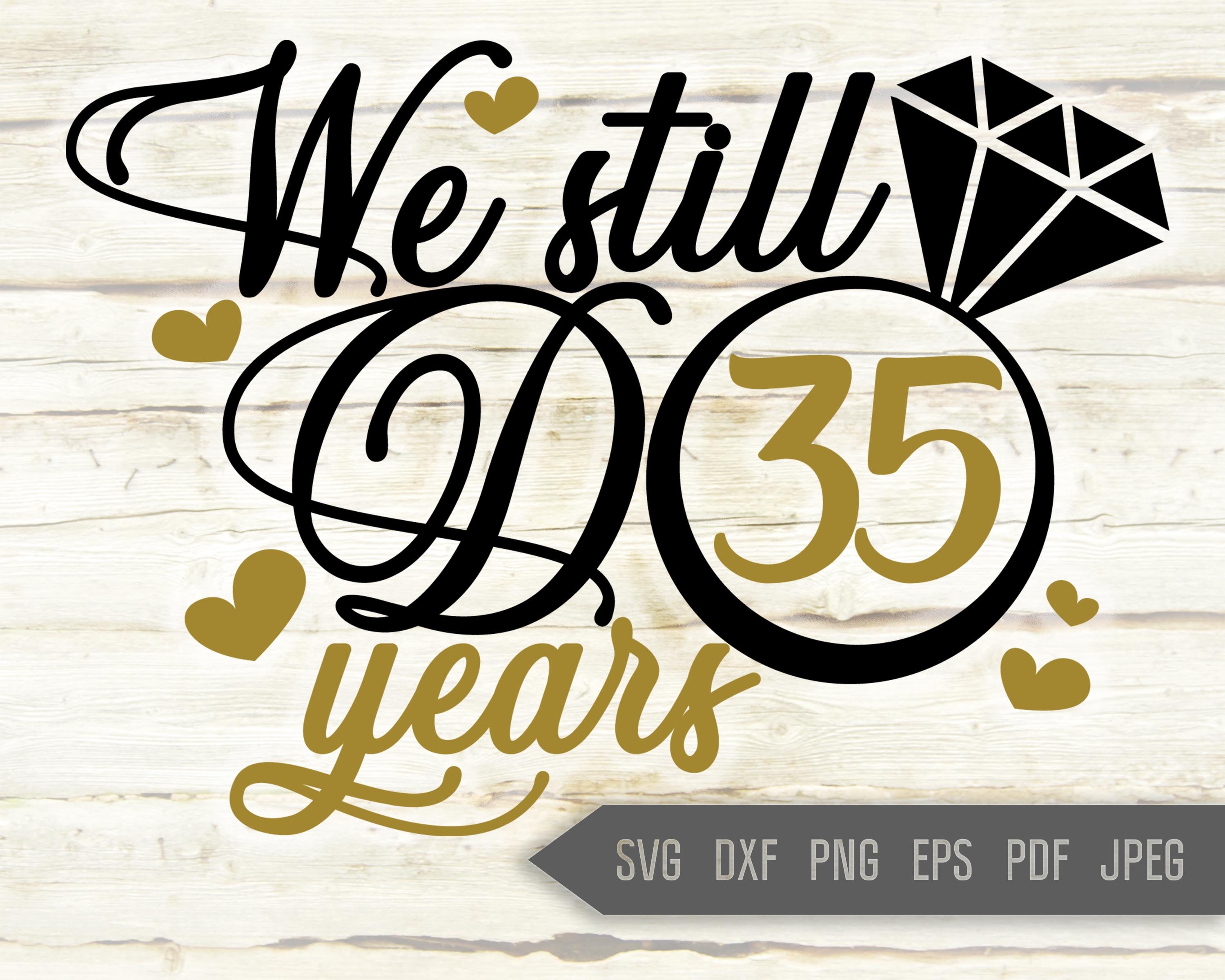 1st Wedding Anniversary SVG Anniversary Milestone SVG 
