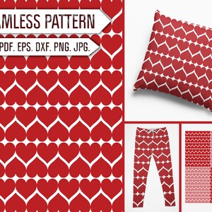 Hearts Seamless Pattern Svg. Repeatable Pattern. Repeat Pattern Svg. Valentine&#39;s Day Svg. Hearts Print Bacground. Cricut, Silhouette png eps
