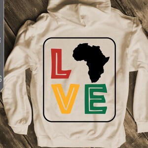 Love Africa Svg, png, dxf, eps. African American. African Melanin Svg. BLM. Afro Queen Svg. Black Pride Svg. Black Queen Svg. Black Woman