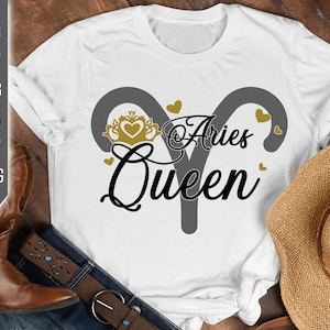 Ram Koningin Svg. Zodiac Teken Svg. Horoscoop Svg. Ram Teken Svg. Ram Shirt. April Svg. Ram Verjaardag Svg. Cricut, Silhouet, dxf eps png