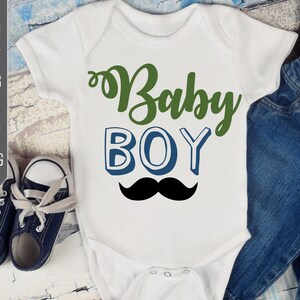 Baby Boy Svg. Baby Boy Moustache Svg. Neugeborenen junge Svg. junge Baby-Dusche Svg. Baby-Shirt, Body, Body, Lätzchen. Cricut, Silhouette, Dxf, eps
