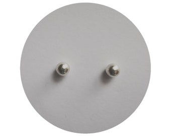 Boucles d'oreilles tiges boule 5 mm en argent sterling 925 | Cadeau d'anniversaire | cadeau de Noël