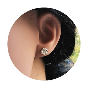 Blumenohrstecker 925 Silber| Silberohrstecker 8mm | Geburtstagsgeschenk | kleine Ohrstecker