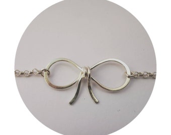 link bracelet with loop | silver bracelet